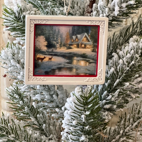 Hallmark Thomas Kincade 2012 Ornament Deer Creek Cottage - Picture 4 of 9